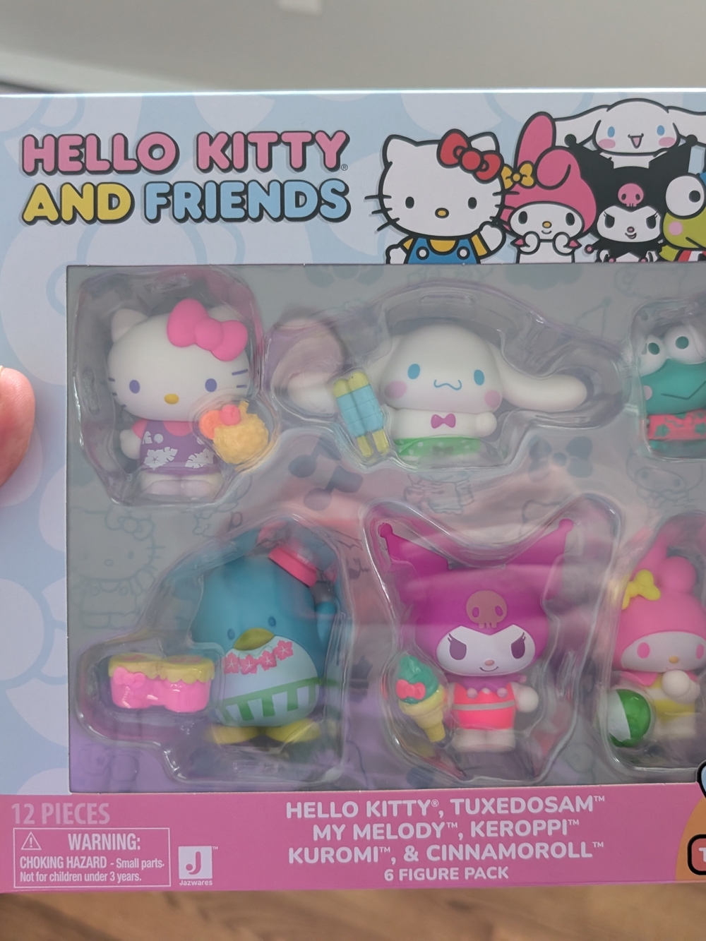 Hello Kitty & Friends 6-Figure Pack - Pink, White, Blue, Purple, Green